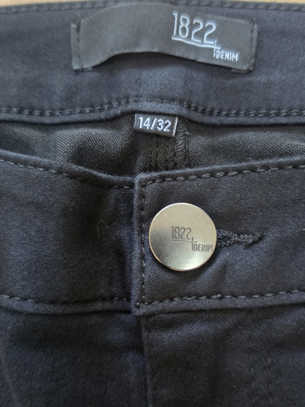 1822 Butter Denim Black Slim Boot Jeans Size 14/32 NWT Stretch - Picture 4 of 9